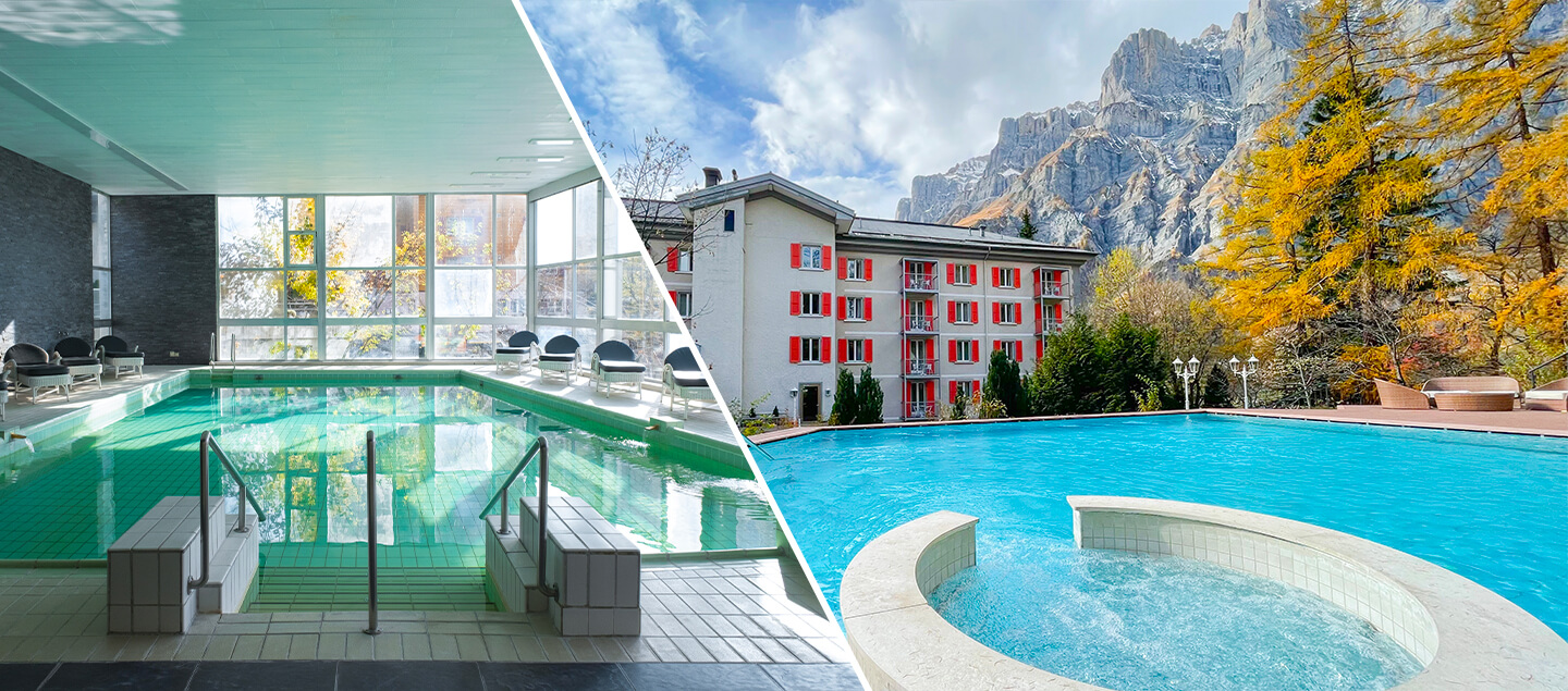 Séjour à l'Hôtel Les Sources des Alpes***** à Loèche-les-Bains avec accès illimité au SPA et aux piscines pour 2 personnes 