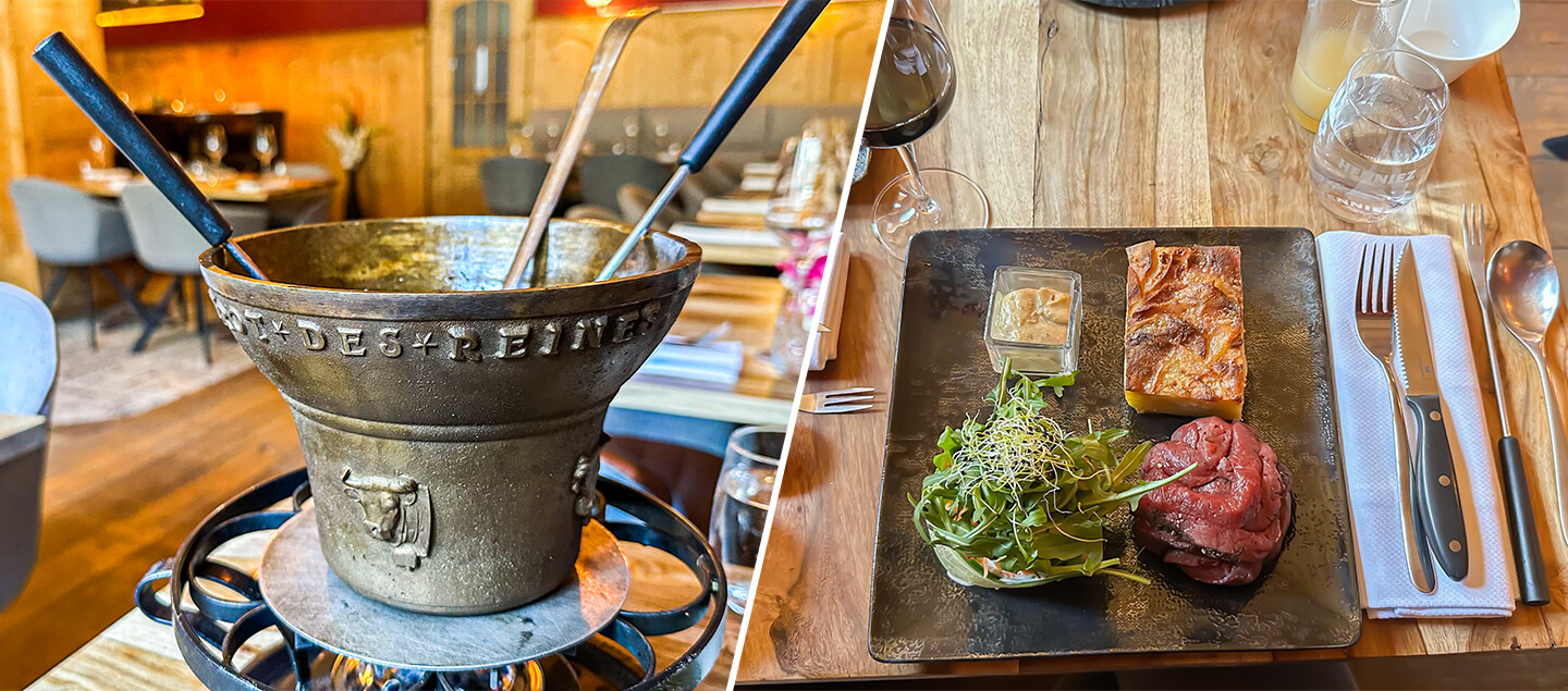 Menu fondue Glareyarde avec salade valaisanne et dessert dès 2