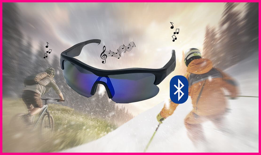 Lunette de soleil Bluetooth avec haut-parleur connecté  –  Loisirs et bien-être pour tous