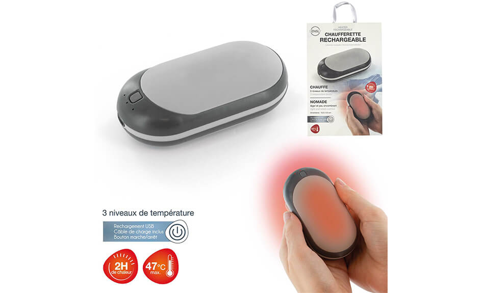 Chaufferette Chauffe-main de poche chauffe-mains 4000mAh chargeur électrique rechargeable banque