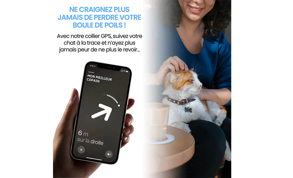 Collier GPS Pour Chat LoPotitChat - Anti-étranglement, Léger, Avec Cloche, étui Silicone Pour Airtag, Bandes Réfléchissantes - 5