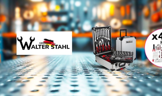 Boîtes à outils avec 409 pièces WALTER STAHL