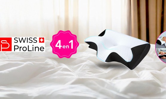 Oreiller cervical à mémoire de forme 4en1 Swiss ProLine