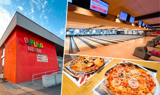 Parties de bowling avec pizzas dès 2 personnes