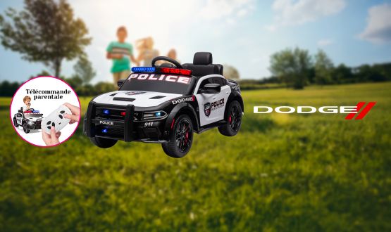 Voiture de police électrique pour enfants DODGE
