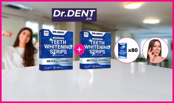 Set de 80 bandes révolutionnaires pour blanchir vos dents (ingrédients naturels) DR DENT