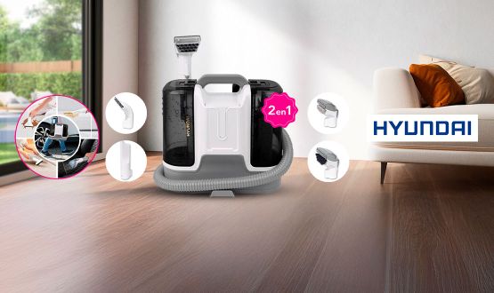 Nettoyeur-détacheur à eau 2en1 avec 5 brosses inclus HYUNDAI