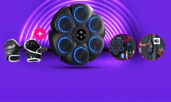 Machine à boxe intelligente Bluetooth avec gants inclus 