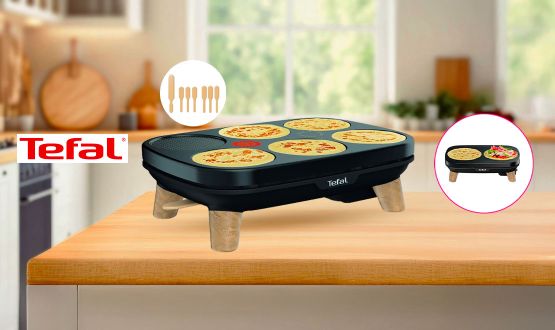 Crépière pour 6 personnes 2en1 avec 12 accessoires TEFAL