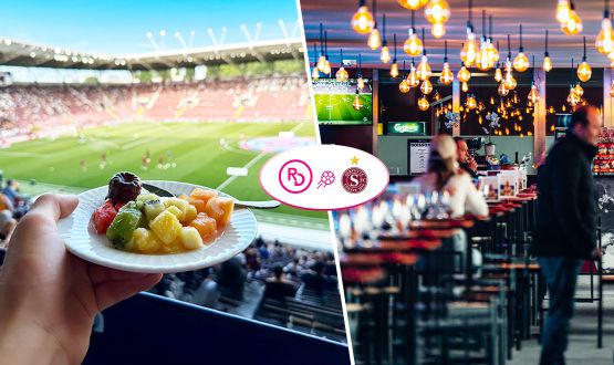 SERVETTExRD - 1 accès en Lounge by Swiss Wine Genève pour le match du Servette FC - FC Lugano avec Buffet d'entrées et desserts, Live cookings et Boissons à volonté (Bière, Vin, Minérale) 