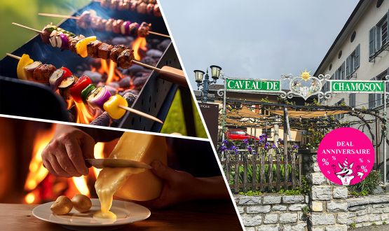 Journées des Caves ouvertes avec Verre de dégustation, Raclette, Brochette au feu de bois, Frites et Café pour 2 personnes (29, 30 ou 31 mai 2025)