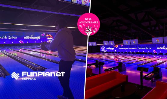 2 parties de bowling au FunPlanet de Rennaz pour 1 à 6 personnes