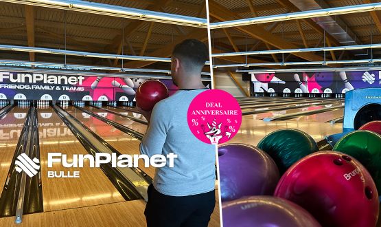 2 parties de bowling au FunPlanet de Bulle pour 1 à 6 personnes