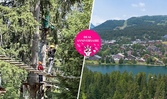Accrobranche et Jump challenge à Crans-Montana dès 2 personnes