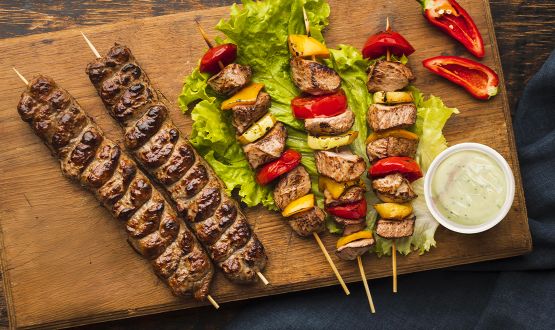 Menu Brochette mixed Grill avec entrée et dessert dès 2 personnes