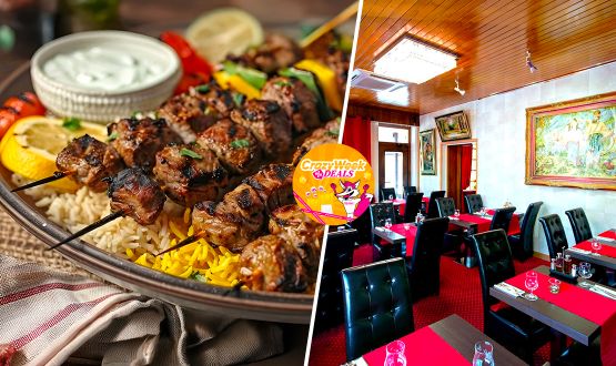 Menu Grillades iraniennes avec entrée et dessert dès 2 personnes