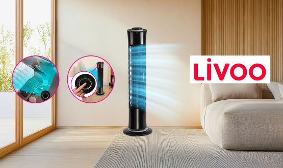 Ventilateur colonne portable et silencieux LIVOO
