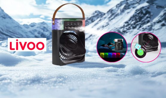 Ventilateur et humidificateur LED 2en1 LIVOO
