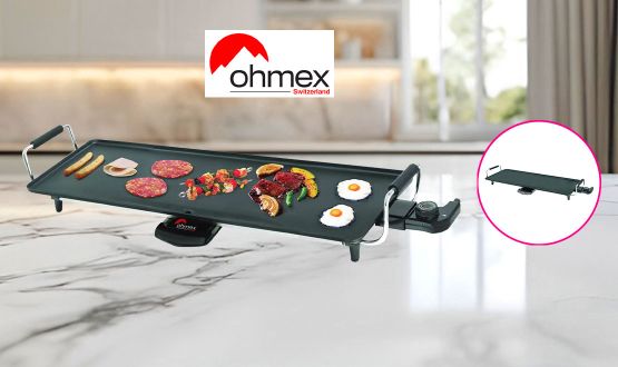 Grill Teppanyaki avec grande surface de cuisson OHMEX