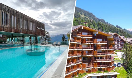 Séjour à Anzère avec Petit-déjeuner, Cocktail de bienvenue et accès à la Piscine du Spa Wellness d’Anzère (selon formule) pour 2 ou 4 personnes