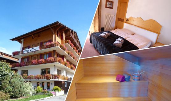 Séjour à l’Hôtel Ermitage Verbier pour le 1er Tournoi multi raquettes amateur au monde avec Petit déjeuner, accès au Spa et Repas au Vieux Verbier pour 2 personnes