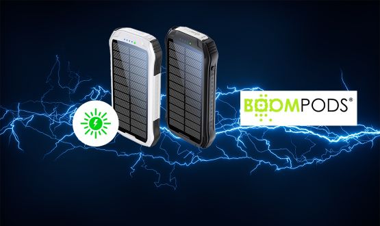 Batterie portable solaire waterproof 10'000 mAh Boompods