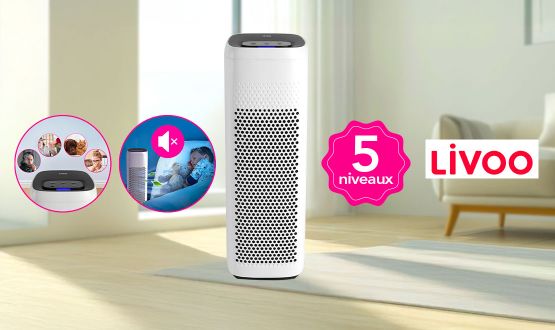 Purificateur d'air avec 5 niveaux de filtration LIVOO