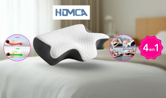 Oreiller cervical à mémoire de forme 4en1 HOMCA