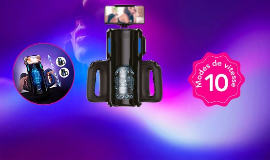 Masturbateur pratique avec support de téléphone LETEN