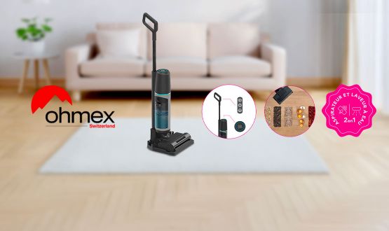 Aspirateur et Laveur à eau 2en1 sans Fil OHMEX