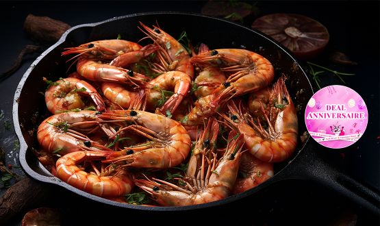 Gambas avec frites et entrée dès 2 personnes