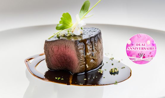Menu Médaillon de Cerf avec entrée et dessert dès 2 personnes