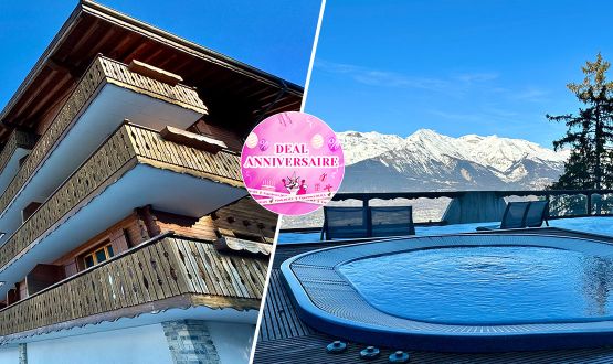 Séjour au Chalet Royal*** à Veysonnaz avec Petit déjeuner et Menu 3 plats et/ou accès Spa (selon formule) pour 2 personnes