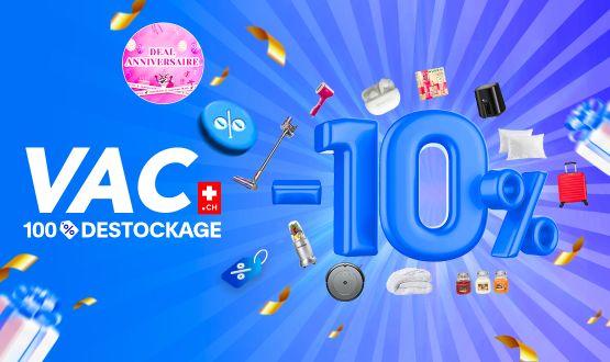 VAC.ch l'aventure (re)commence - 10% de RABAIS supplémentaire valables sur tout le site VAC.ch