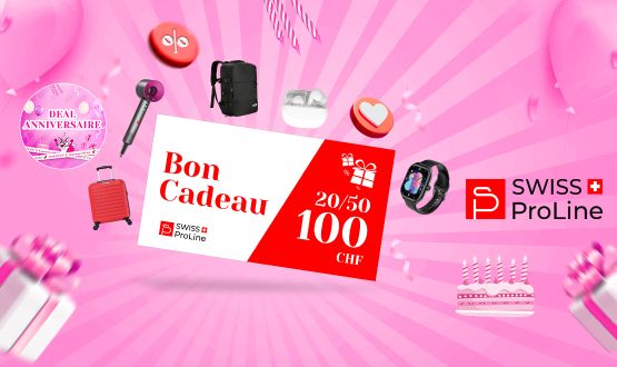Bons de CHF 20.-, CHF 50.- ou CHF 100.- valables sur tout le site Swiss ProLine