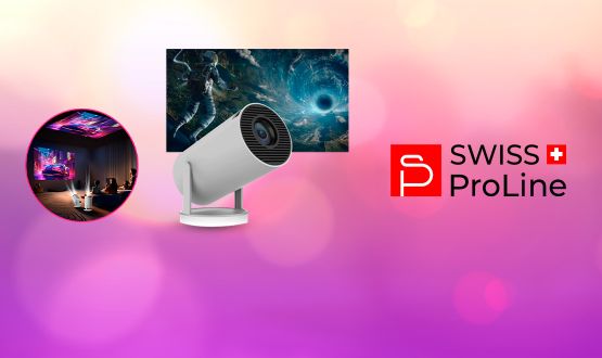 Projecteur connecté haute définition 4K (Application Netflix, Youtube, Amazon) Swiss ProLine