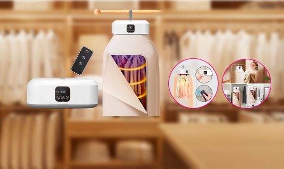 Séchoir à linge électrique portable pratique 