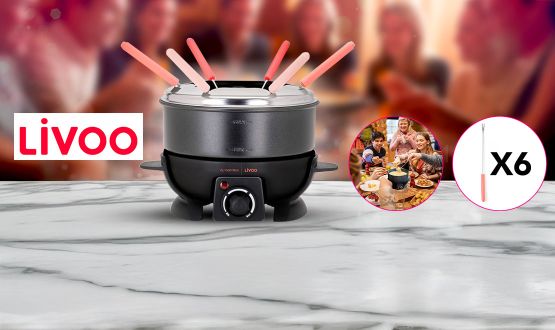 Caquelon à Fondue avec 6 fourchettes Livoo - Marmiton