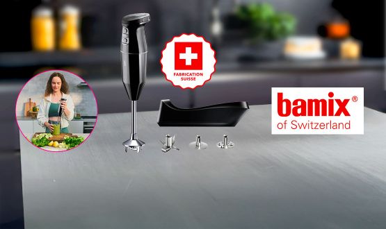 Mixeur plongeant sans fil avec 3 accessoires BAMIX