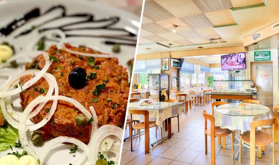 Menu Tartare de bœuf avec entrée, dessert et Verre de bienvenue dès 2 personnes