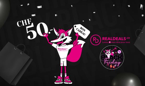 BlackFriday - Bon cadeau sur Realdeals.ch d'une valeur de CHF 50.-