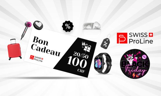 BlackFriday - Bons de CHF 20.-, CHF 50.- ou CHF 100.- valables sur tout le site Swiss ProLine