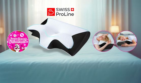 Oreiller cervical à mémoire de forme 4en1 Swiss ProLine