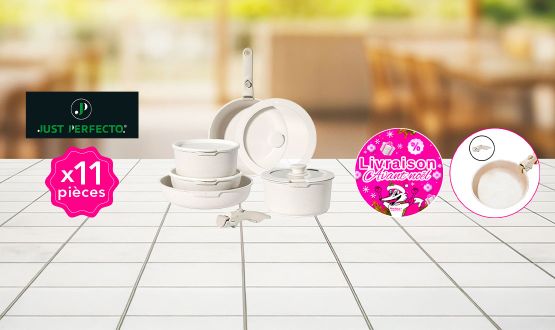 Batterie de cuisine 11 pièces (tous feux dont induction) JUST PERFECTO
