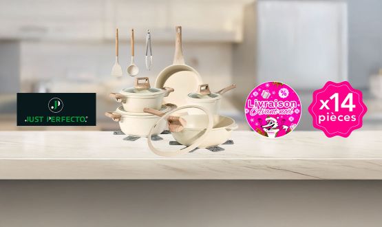 Batterie de cuisine 14 pièces (tous feux dont induction) JUST PERFECTO