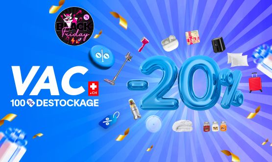 VAC.ch l'aventure (re)commence - 20% de RABAIS supplémentaire valables sur tout le site VAC.ch