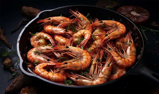 Menu Gambas avec entrée et dessert dès 2 personnes