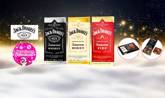 Set de 3 tablettes de Chocolat JACK DANIEL'S