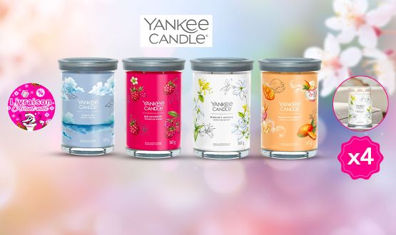 Set de 4 bougies larges parfum surprise (567g) Yankee Candle  