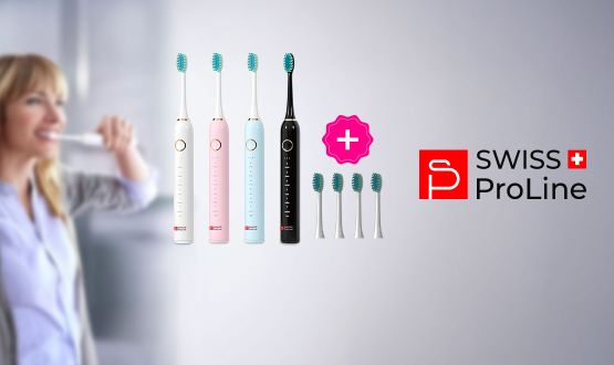Brosse à dents électrique sonique sans fil pour Adulte Swiss ProLine
